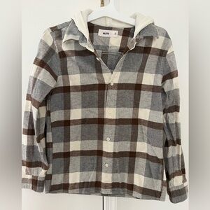 Hollister flannel hoodie